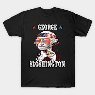 George Sloshington Washington 4th of July Men Funny American T-Shirt